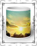 Sunrise Hot Air Balloon White glossy mug