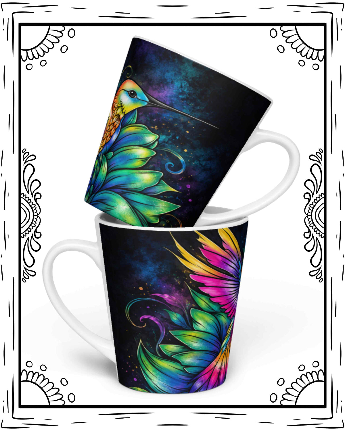 Hummingbird Colorful Latte mug