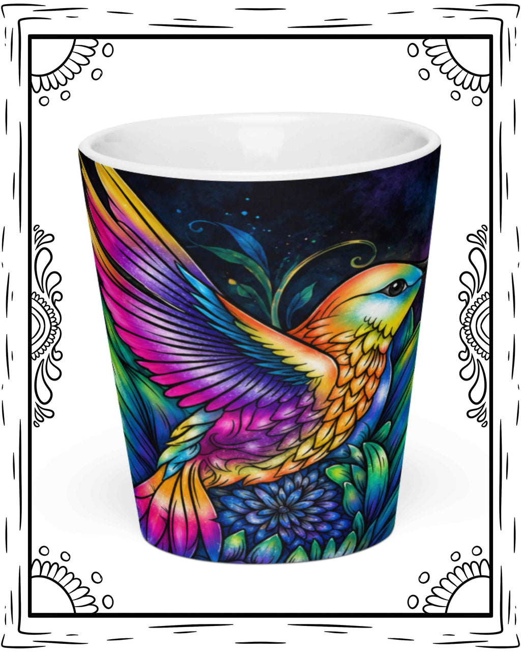 Hummingbird Colorful Latte mug