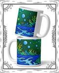 Hippie Man White glossy mug