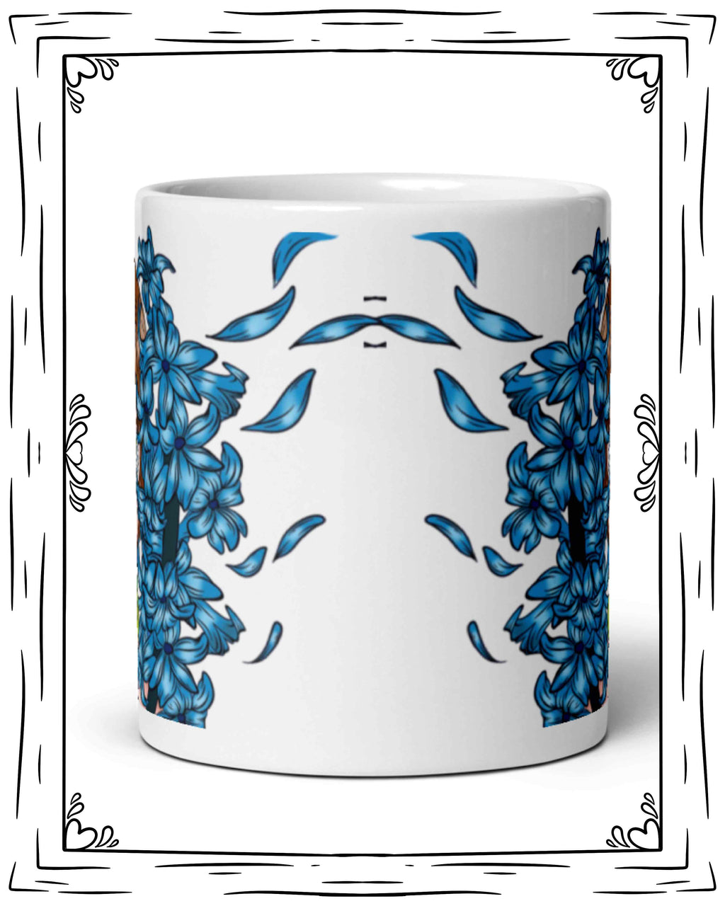 Blue Girl in the wind glossy mug