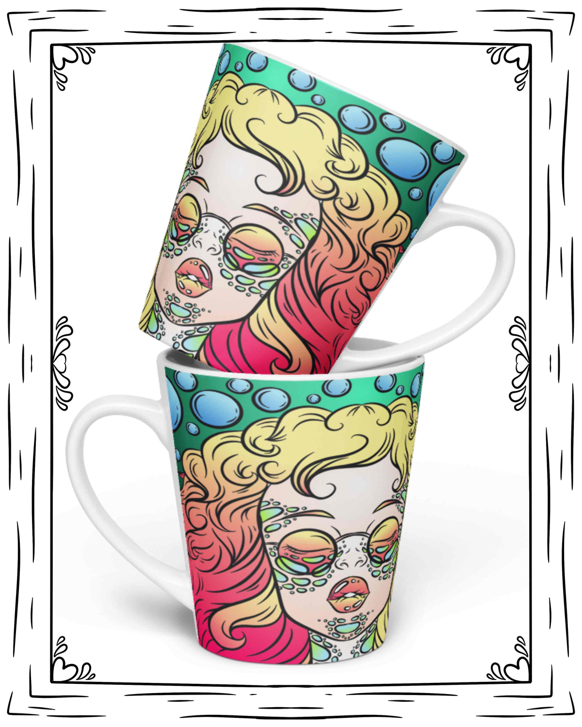 Colorful Girl Latte mug